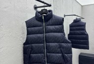 迪奥暗纹logo羽绒马甲