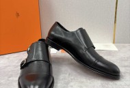 爱马-仕  双扣孟克鞋   男士正装鞋