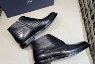 迪奥男士布洛克中帮皮靴