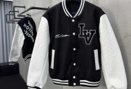 LOUIS VUITTON 棋盘格压花真皮棒球服