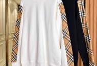 Vintage格纹拼接棉质宽松卫衣