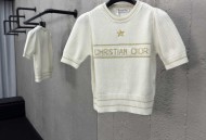 迪奥字母针织短袖