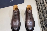 迪奥男士布洛克中帮皮靴