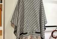 迪奥Diro重磅老花元素羊毛斗篷