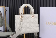 Dior 四格白色经典款戴妃包手袋