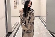 Burberry巴宝莉新款对位提花大格纹秋冬长款