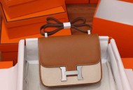 爱马仕 Constance 24cm金棕银扣
