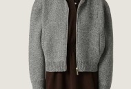   miumiu羊绒拉链开衫