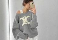 Celine塞琳25Fw早秋新款 凯旋门logo羊毛衫