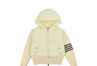 Thom Brown 四条杠条纹 针织拼接羽绒