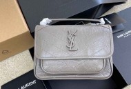 圣罗兰包包，𝑁𝑖𝑘𝑖 22𝑐𝑚_浅灰色 