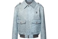 lv斜纹真皮夹克