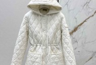 秋冬最新款抽绳中长款棉衣外套