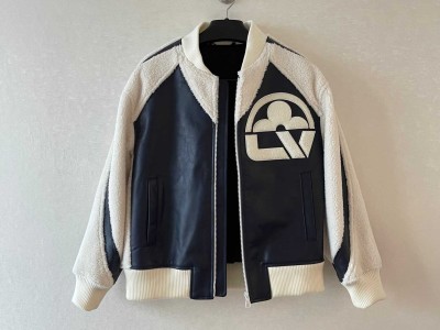LV蓝白色棒球拉链夹克