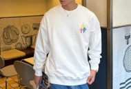 克罗心圆领长袖卫衣