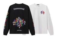 【Come Hearts】黑白拼接插肩袖梵文字母印花长袖T