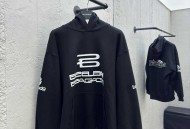 巴黎世家AI字母印花帽衫