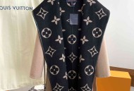 LV路易威登围裹式连帽大老花长短款羊绒羊毛