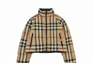 𝐁𝐮𝐫𝐛𝐞𝐫𝐫𝐲 短款格子羽绒服